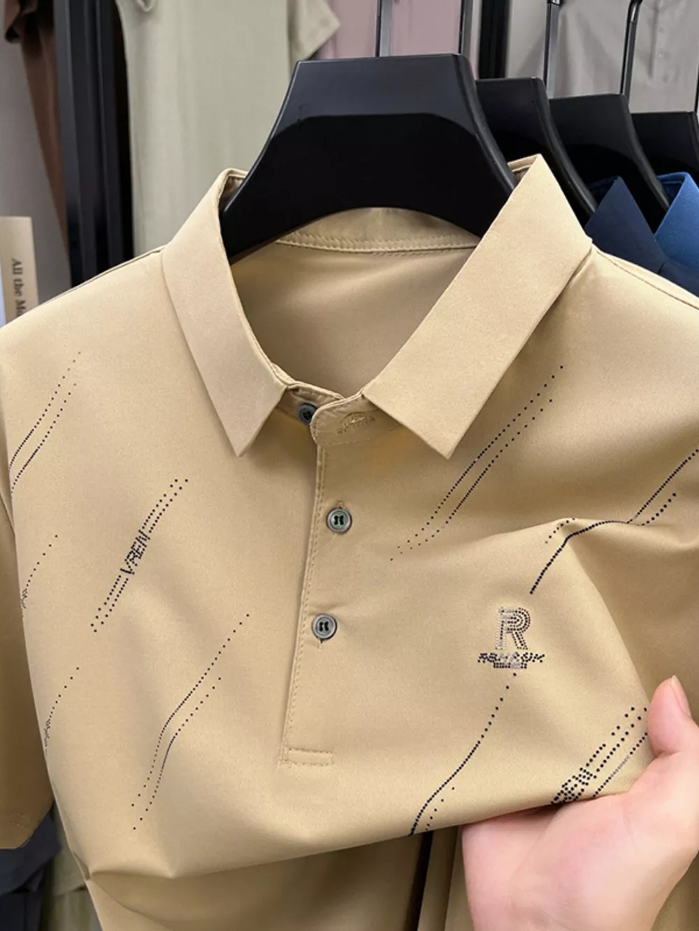 Men's Plus Size Button Detail Short Sleeve Polo, image 10
