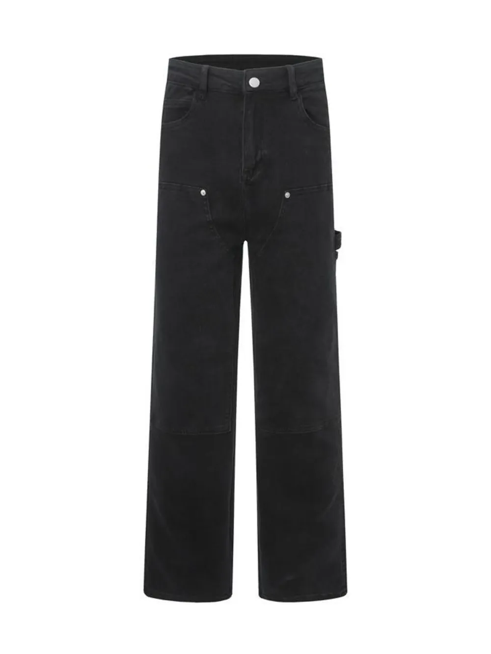 Men's High Waist Straight Leg Cargo Jeans, image 2