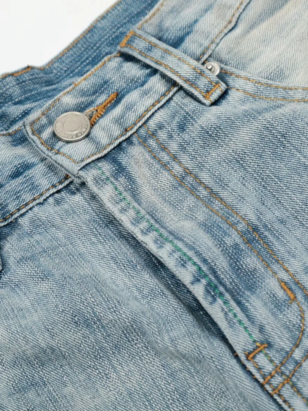 Men's Washed Wide Leg Baggy Jeans, image 9