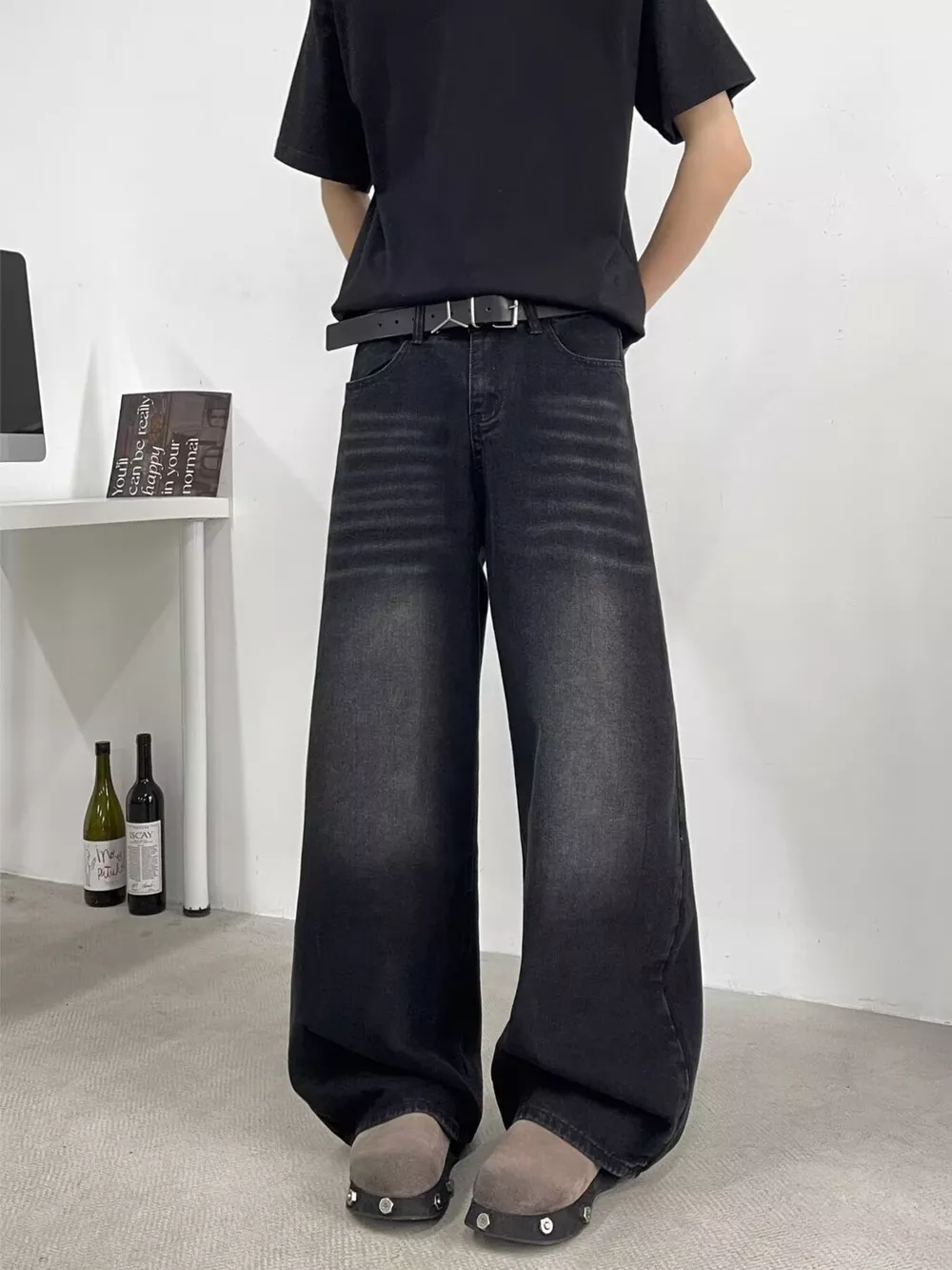 Men's Full Size Wide Leg Jeans Plus Size, image 3