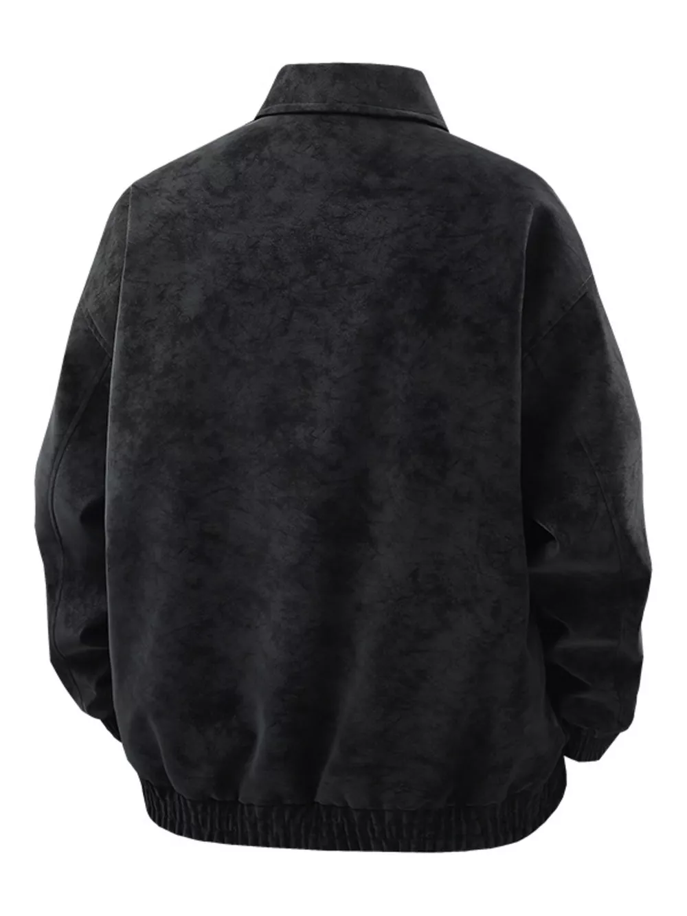 Men's Plus Size Zip Up Leather Jacket, image 3