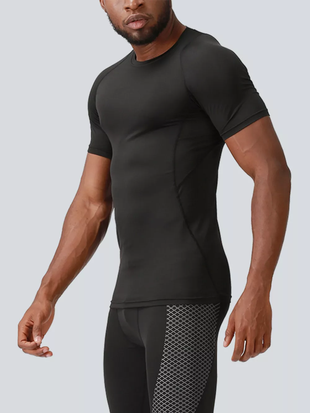 Men's Full Size Round Neck Solid Color Active T-Shirt Plus Size, image 2
