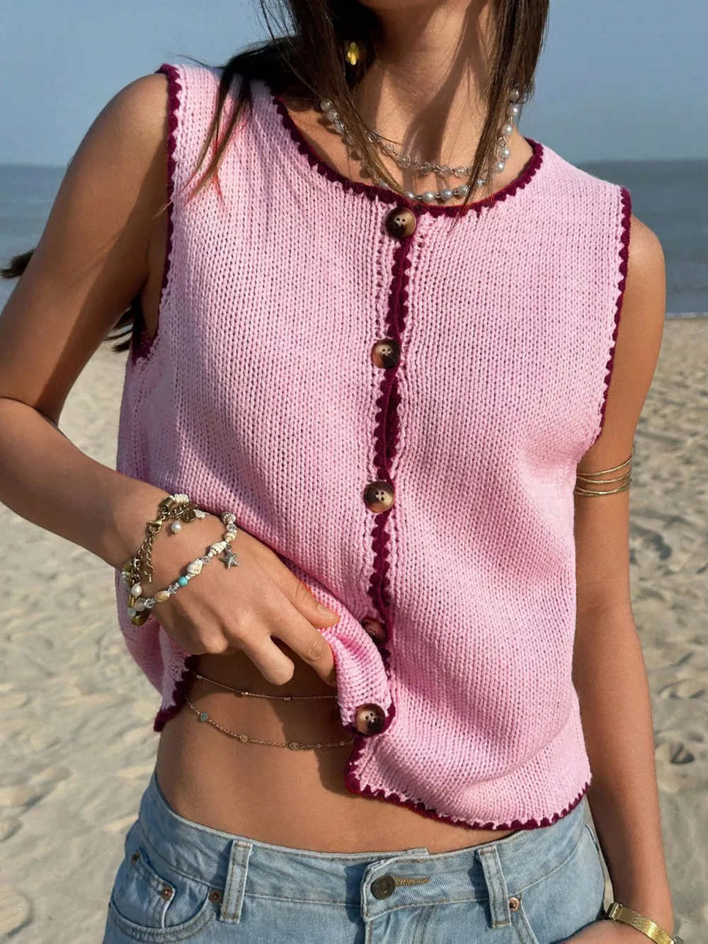 Button-Down Sweater Vest, image 4