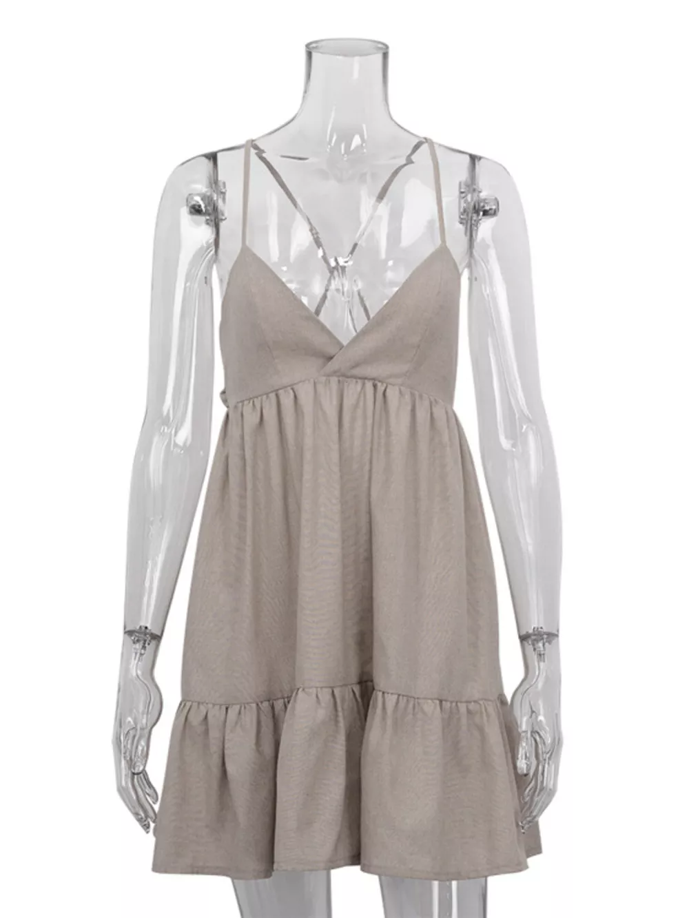 Backless Spaghetti Strap Mini Dress, image 6