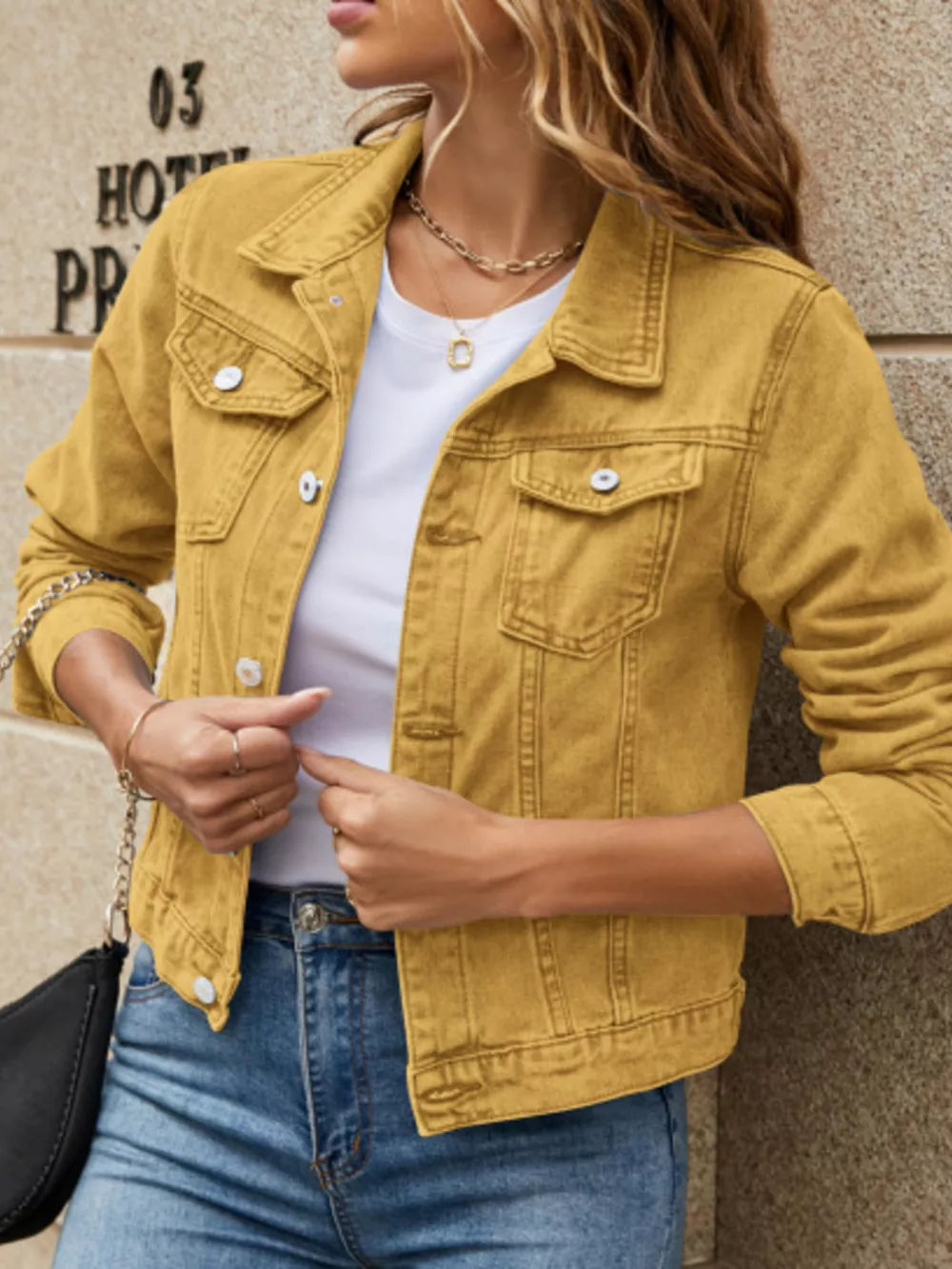 Slim-Fit Button Up Denim Jacket, image 11