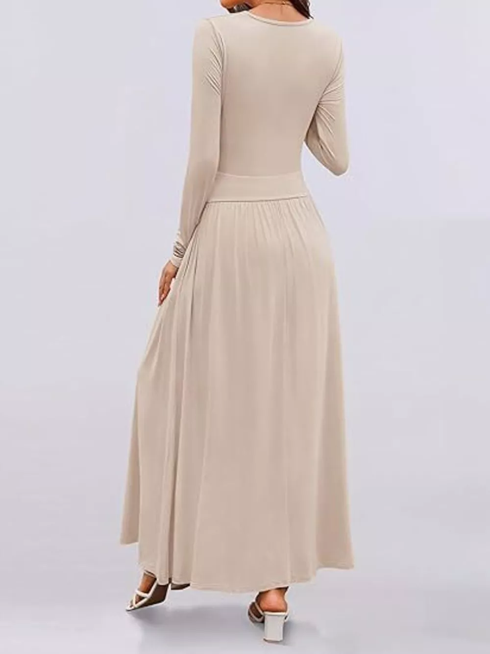 Long Sleeve Maxi Dress with Pockets, image 4
