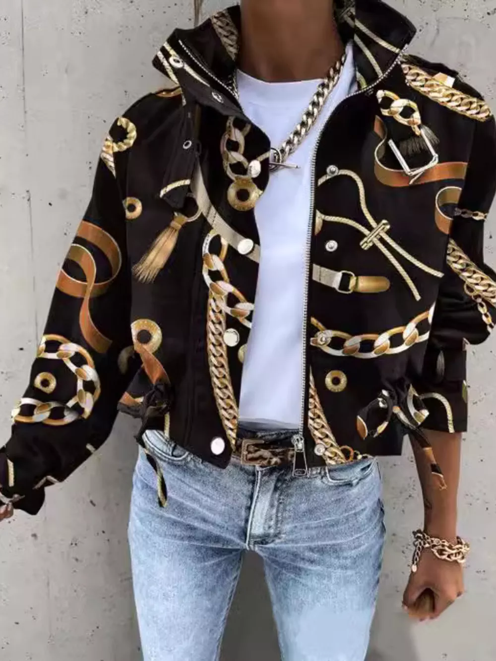 Snap Down Cropped Jacket, image 6