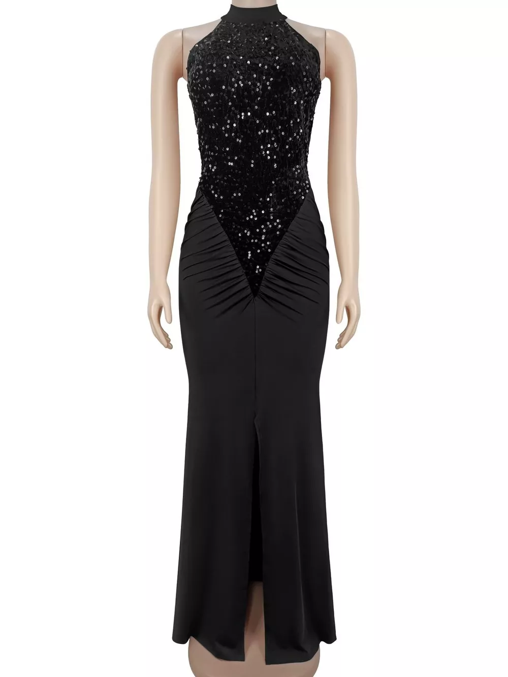 Sequin High Slit Sleeveless Maxi Dress, image 5