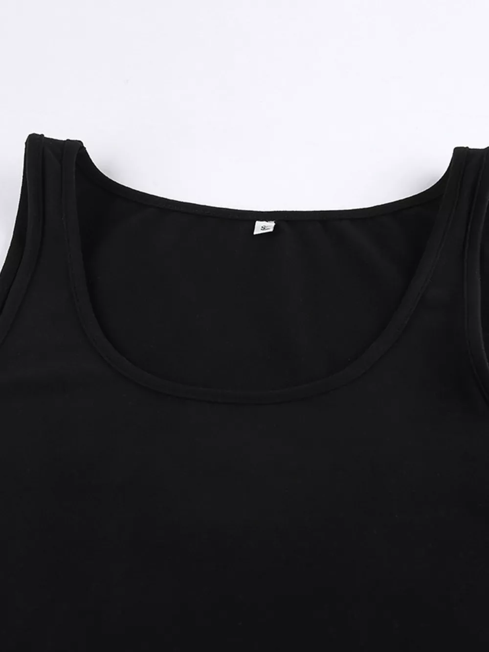 Ruffled Hem Round Neck Tank, image 9