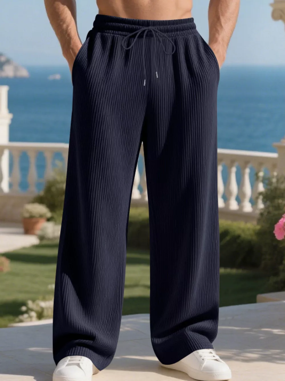 Men's Full Size Relaxed Fit Drawstring Pants Plus Size, image 15