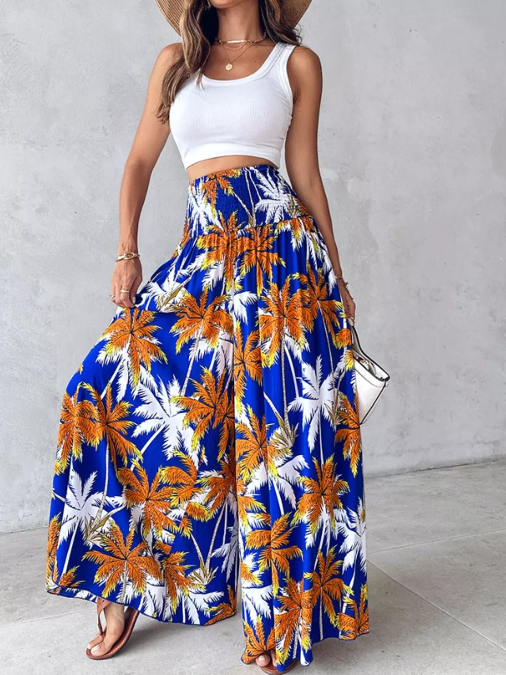 Printed Wide-Leg Pants, image 25