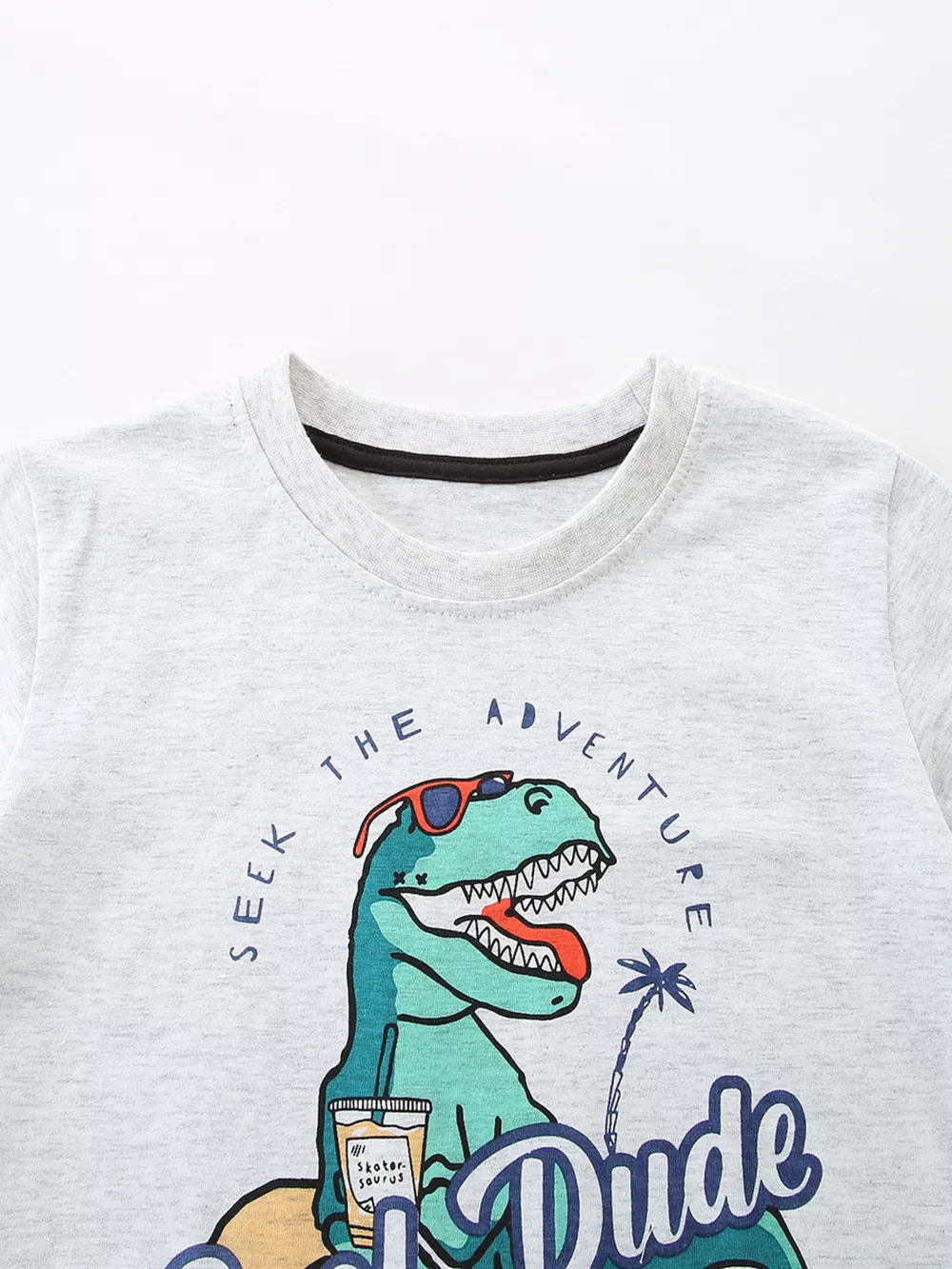 Children's Cool Dude Dinosaur Graphic T-Shirt, image 3