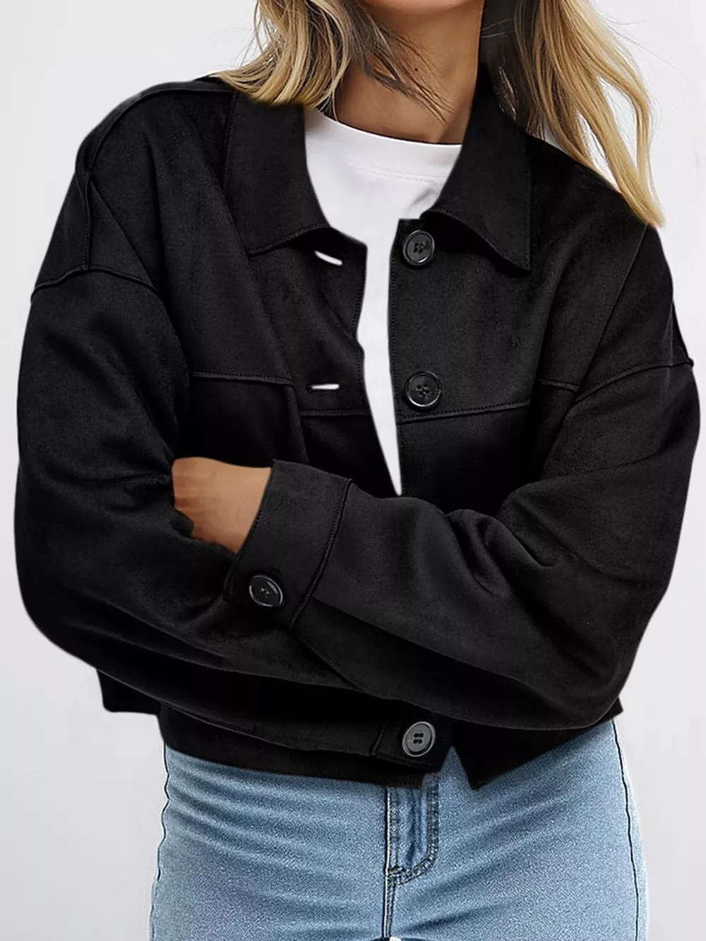 Button-Down Cropped Jacket, image 19