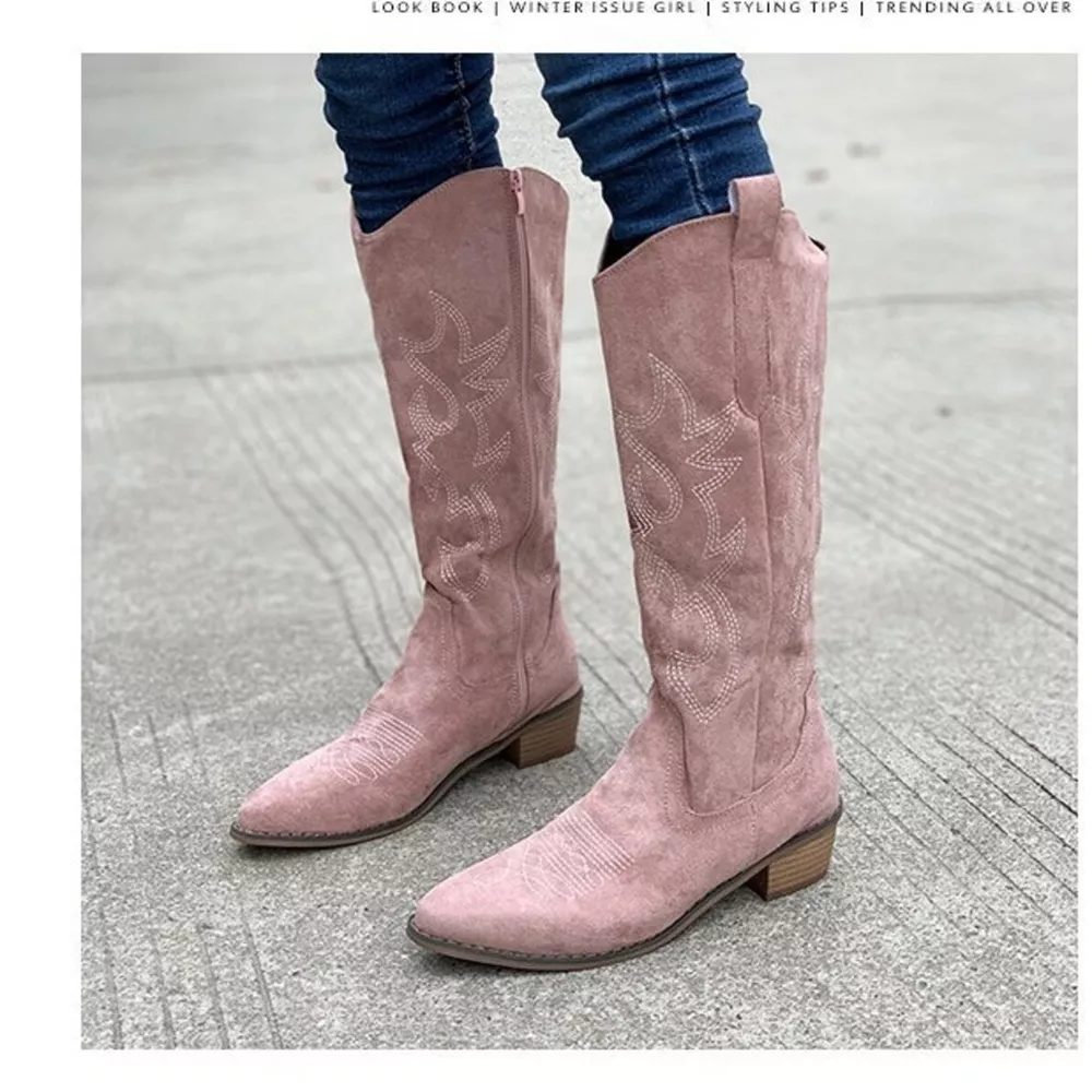 Point Toe Block Heels Boots, image 11