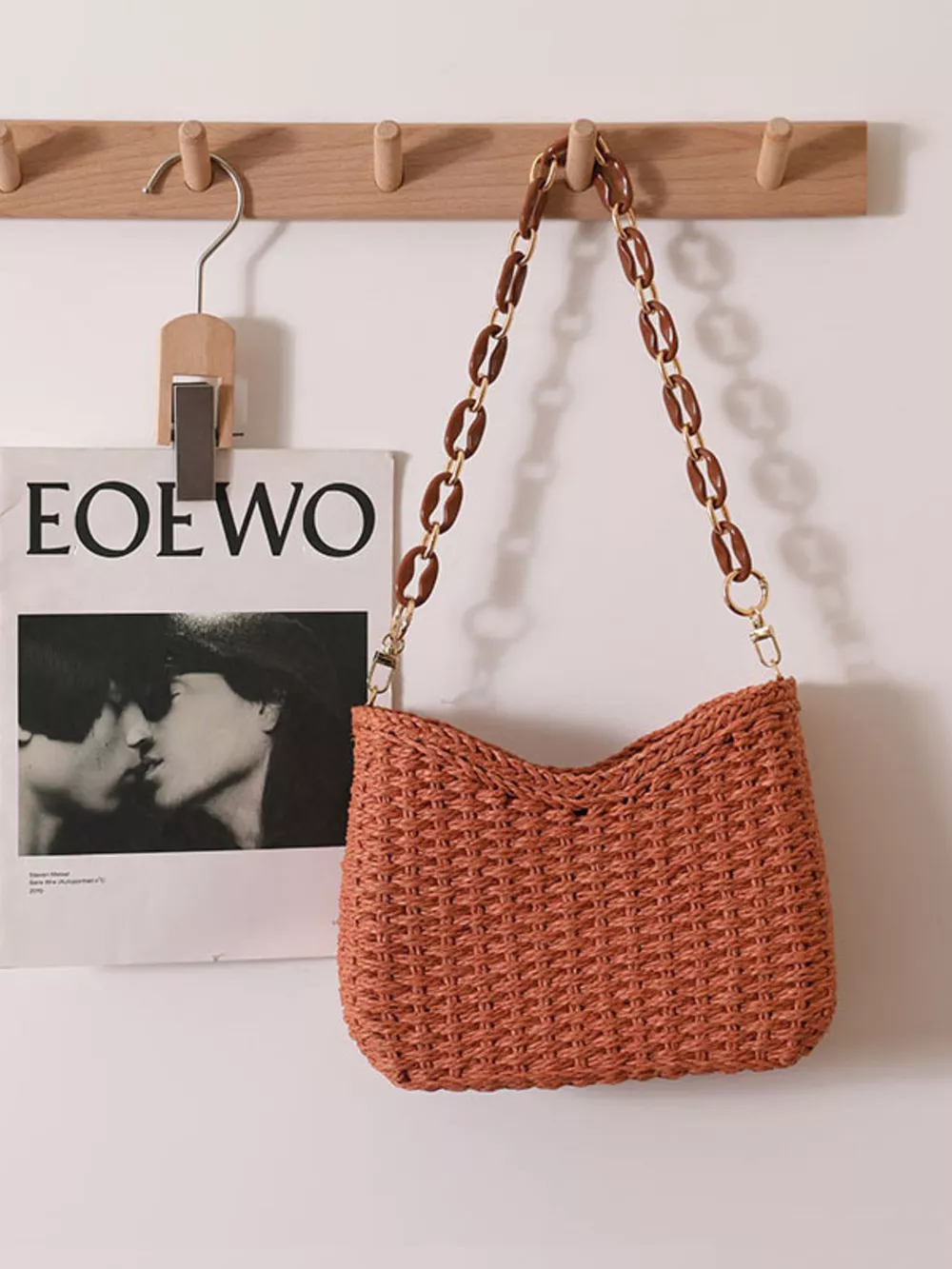 Woven Straw Shoulder Bag, image 12