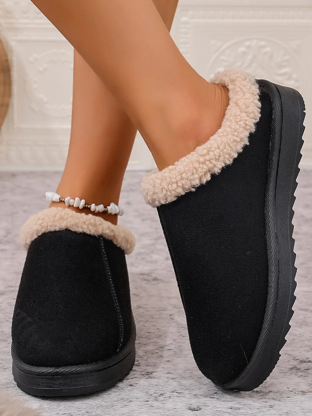 Cozy Faux Fur Lined Slippers, image 3