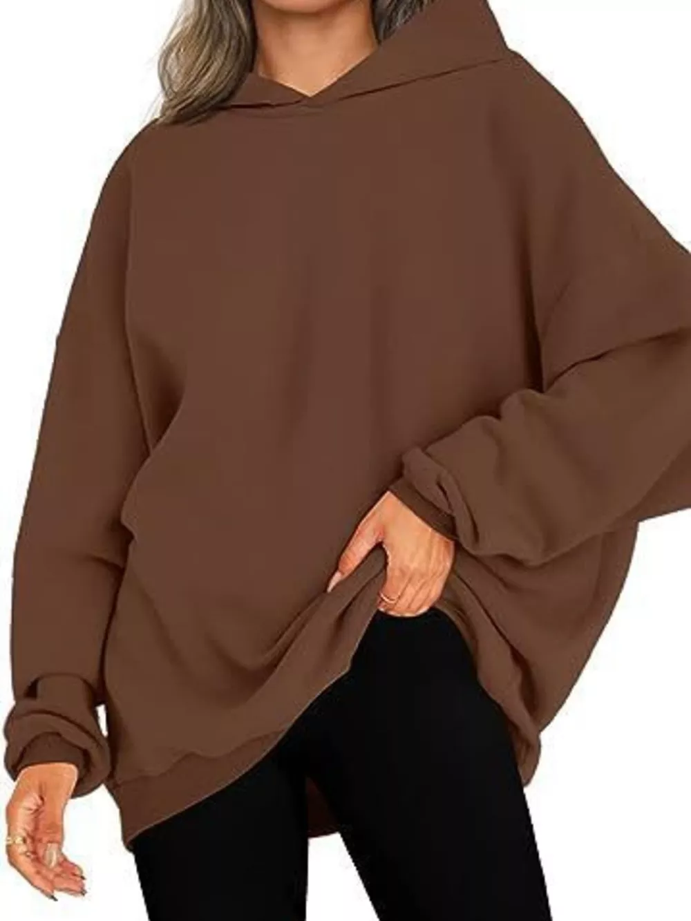 Drop Shoulder Long Sleeve Hoodie, image 10