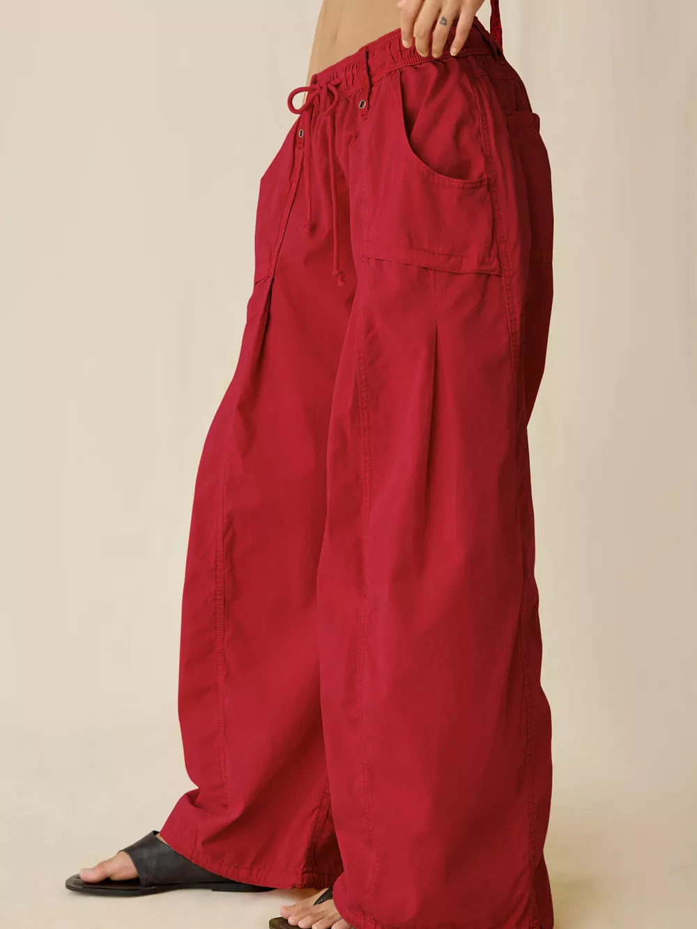 High-Waisted Cargo Wide-Leg Pants, image 13
