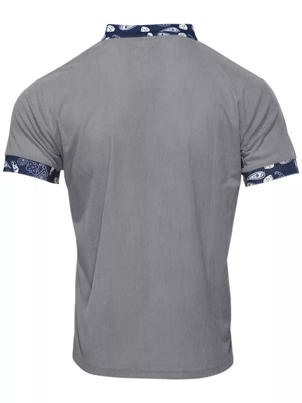 Men's Full Size Lace-Up Collar T-Shirt Plus Size, image 9