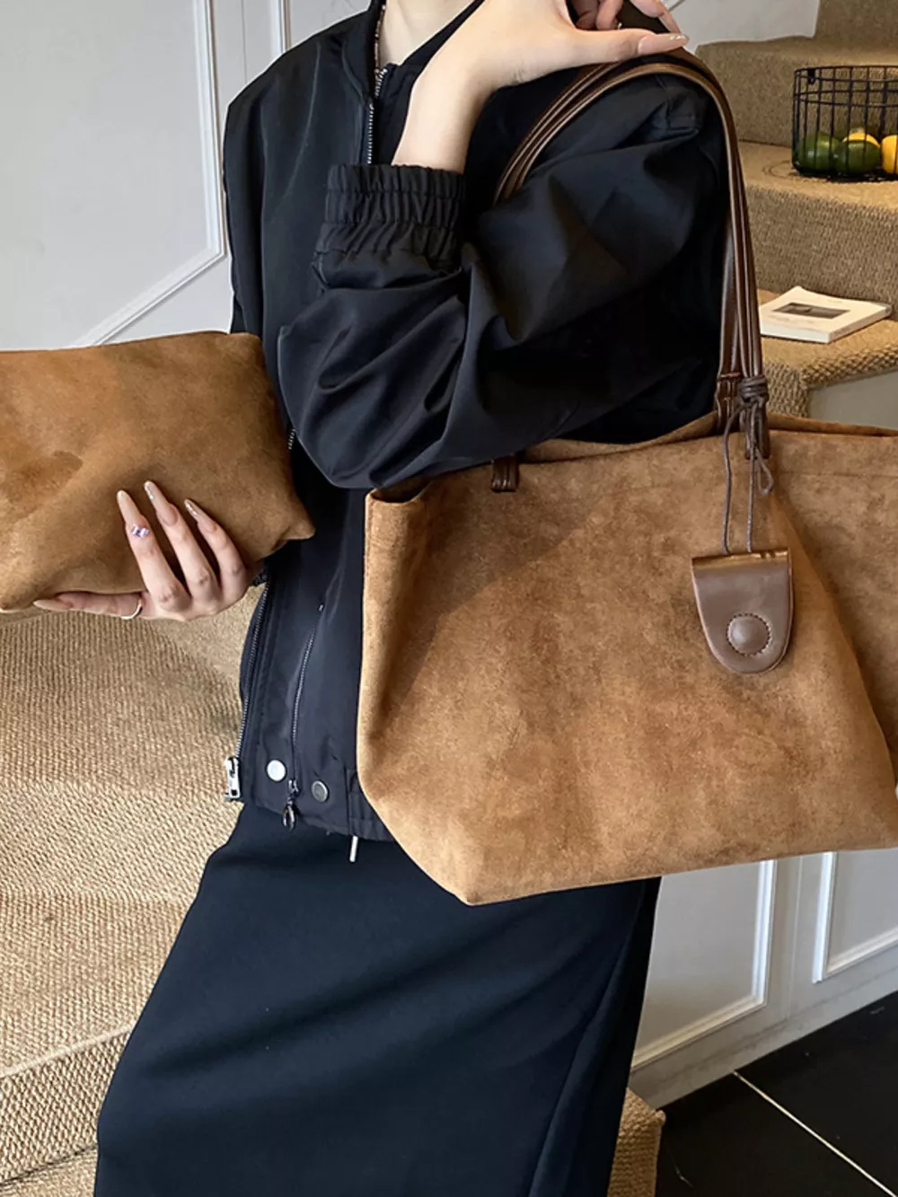 Classic Suede Tote Bag, image 17