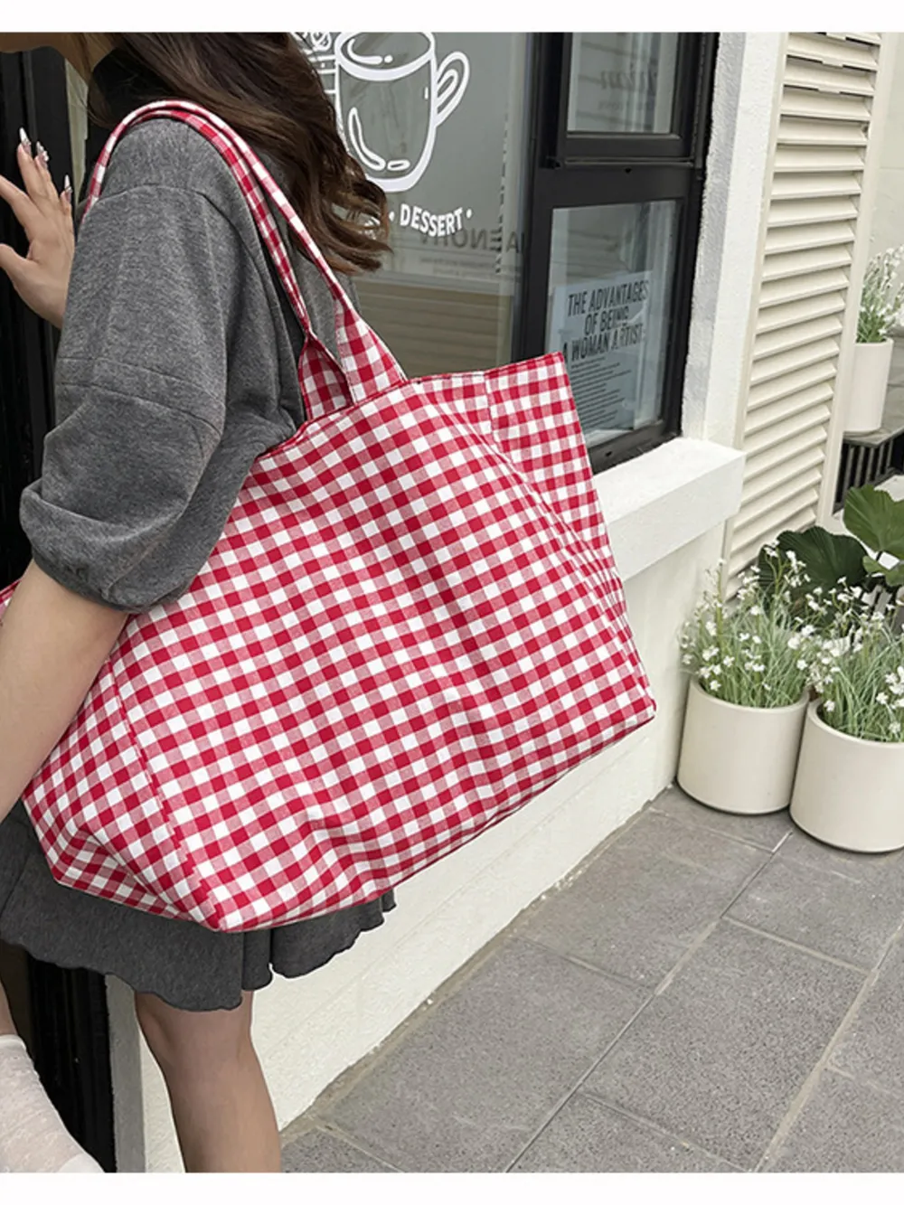 Classic Plaid Tote Bag, image 8