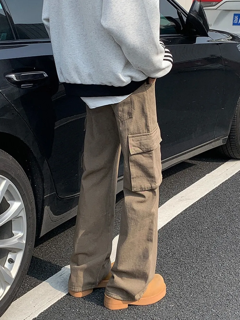 Men's Full Size Loose Fit Cargo Pants Plus Size, image 4