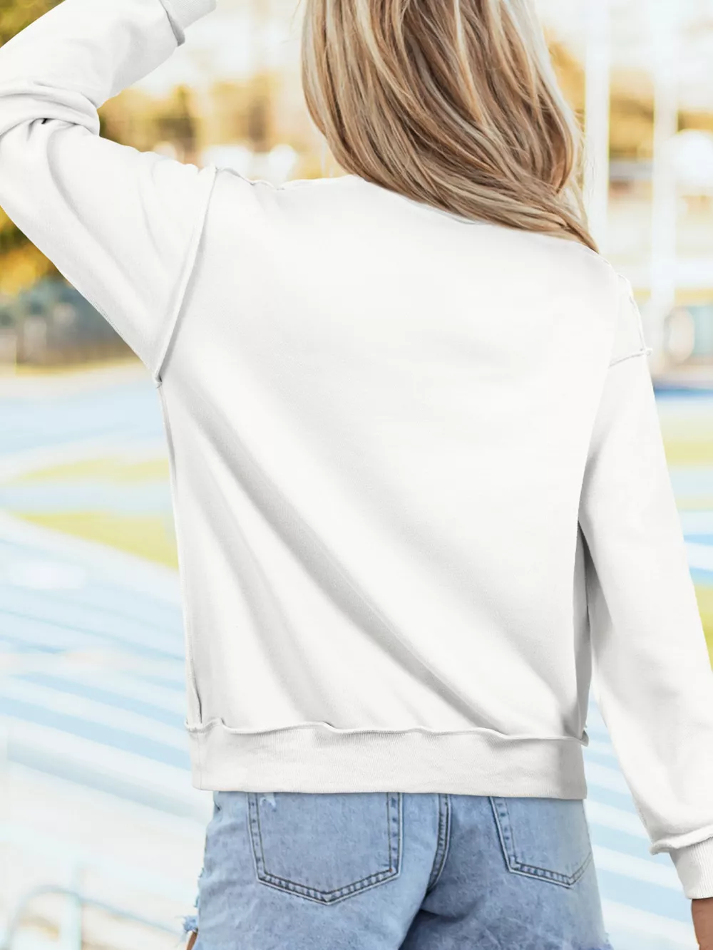 Floral Cross Printed Mock Neck Pullover Sweatshirt, image 2