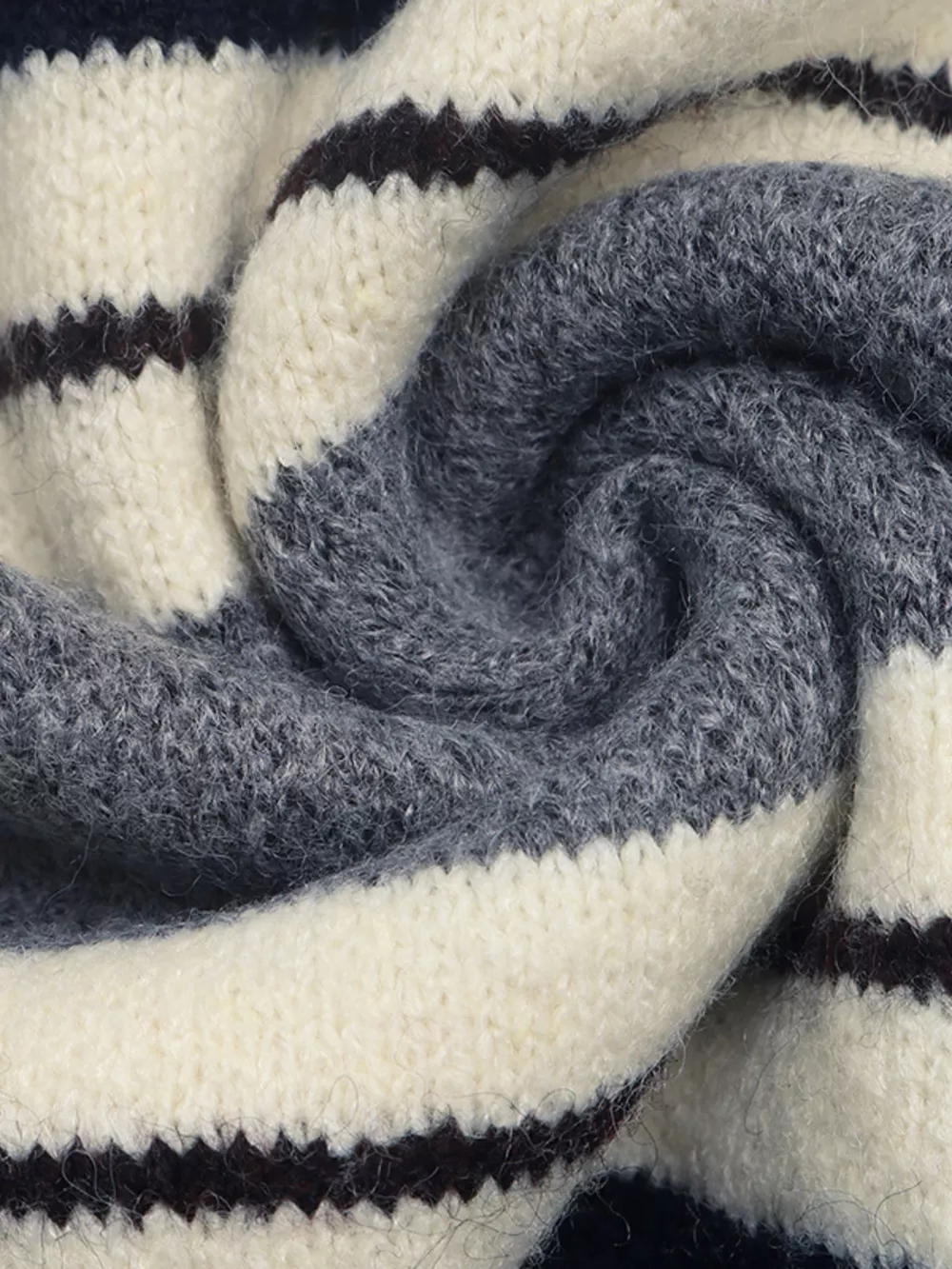 Striped Long Sleeve Button Detail Sweater, image 9