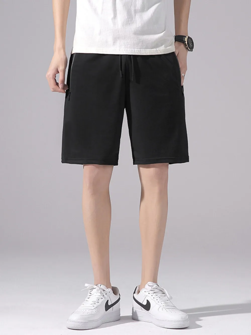 Men's Plus Size Drawstring Active Shorts