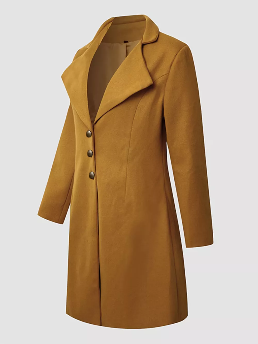 Full Size Single-Breasted Long Sleeve Overcoat Plus Size, image 5