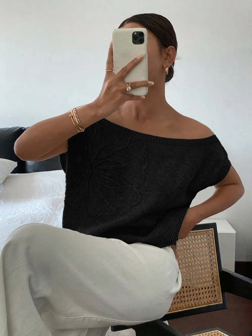 Ribbed Hem Boat Neck Sweater, image 5