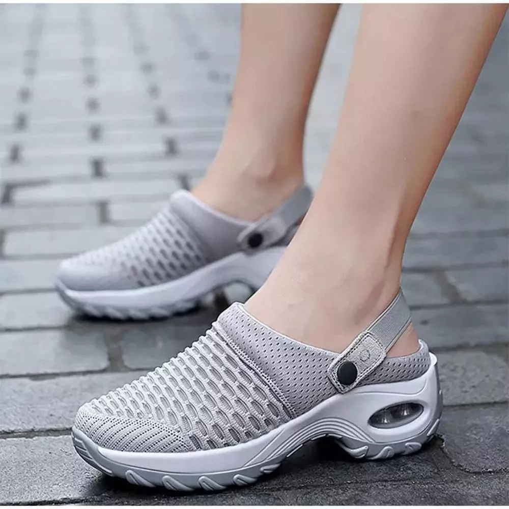 Breathable Mesh Wedge Sandals, image 5