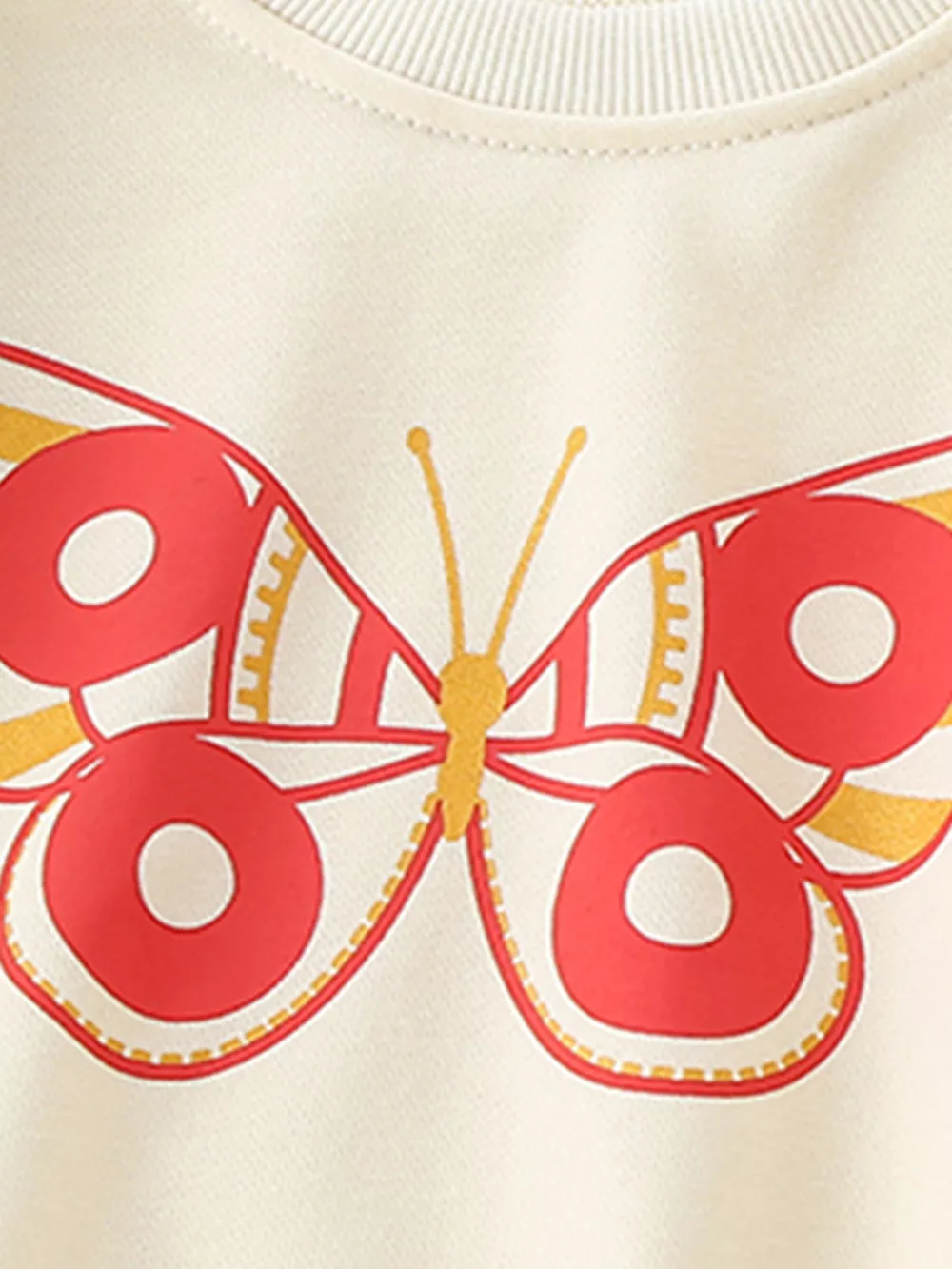 Children's Butterfly Graphic Crew Neck Sweatshirt, image 4
