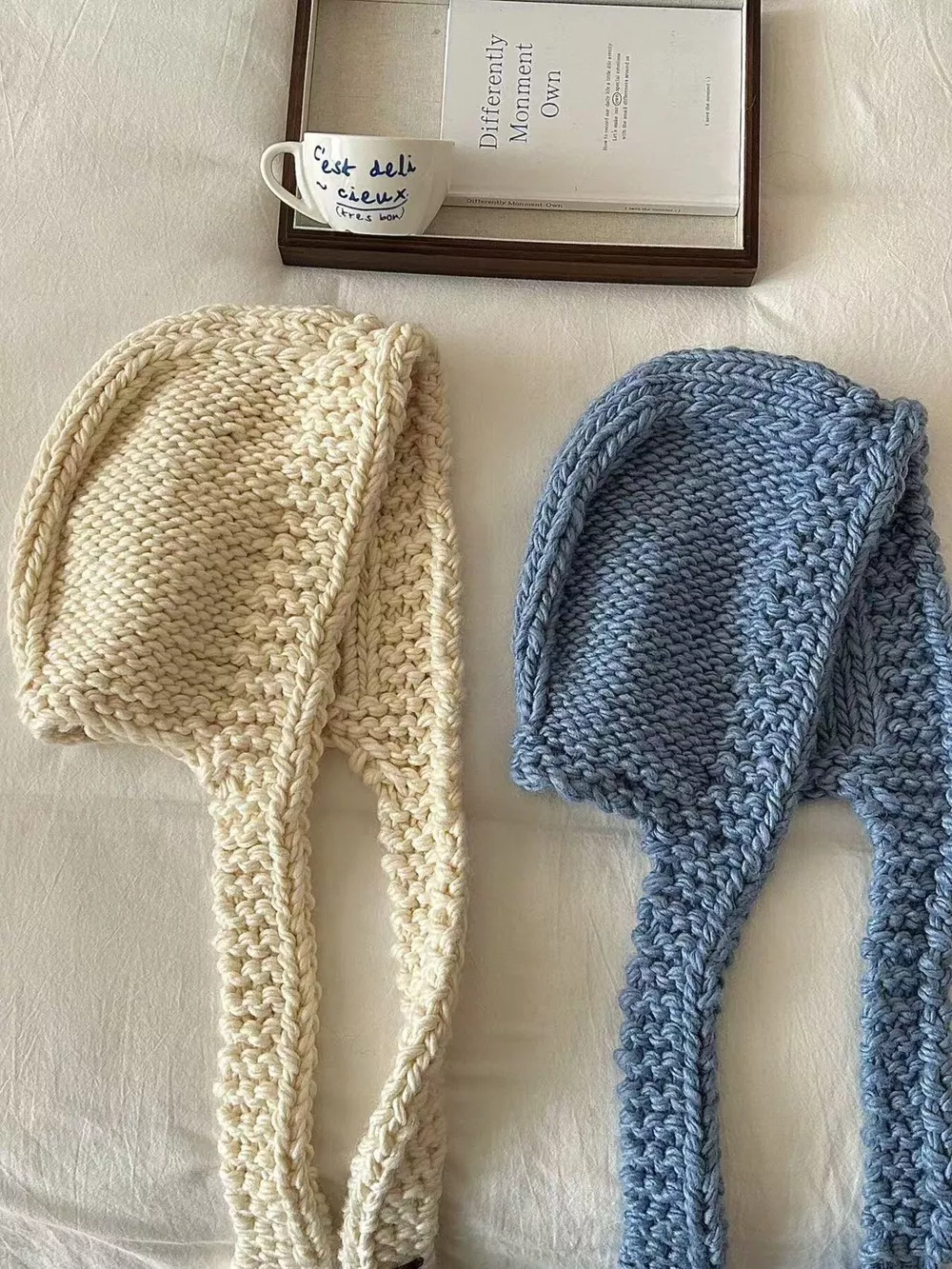 Knitted Earflap Beanie Hat, image 4