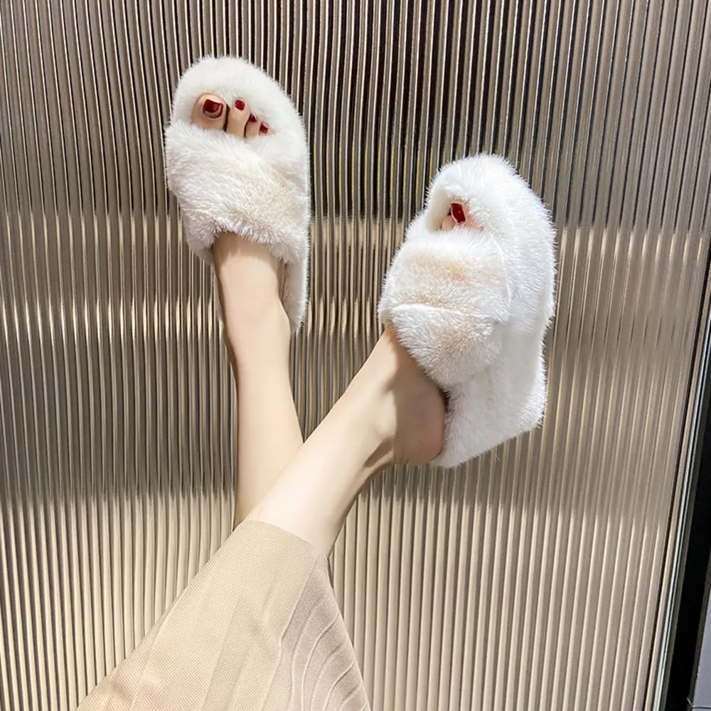 Fluffy Wedge Slippers, image 7