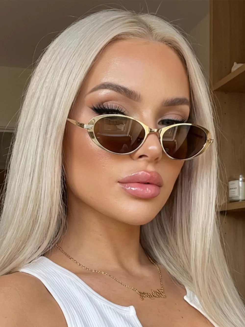 Vintage Oval Retro Sunglasses, image 2