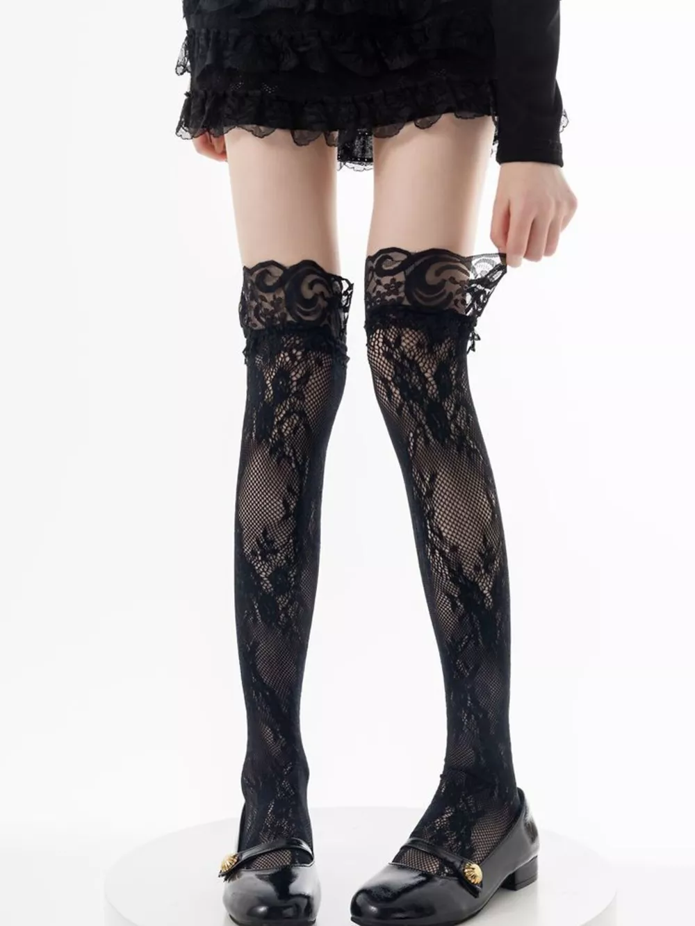 Lace Thigh-High Stockings