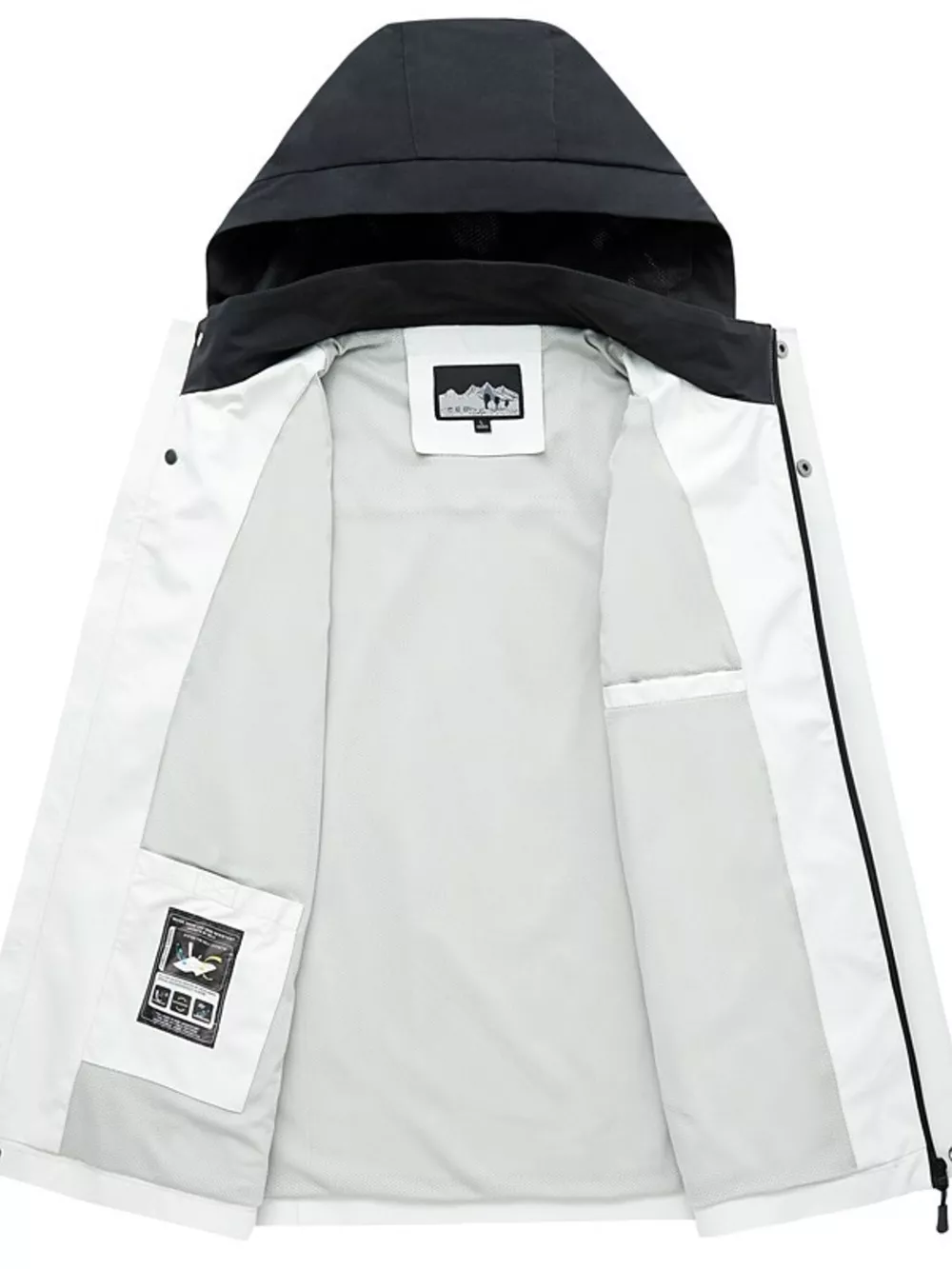 Men's Plus Size Two-Tone Hooded Outdoor Jacket, image 10