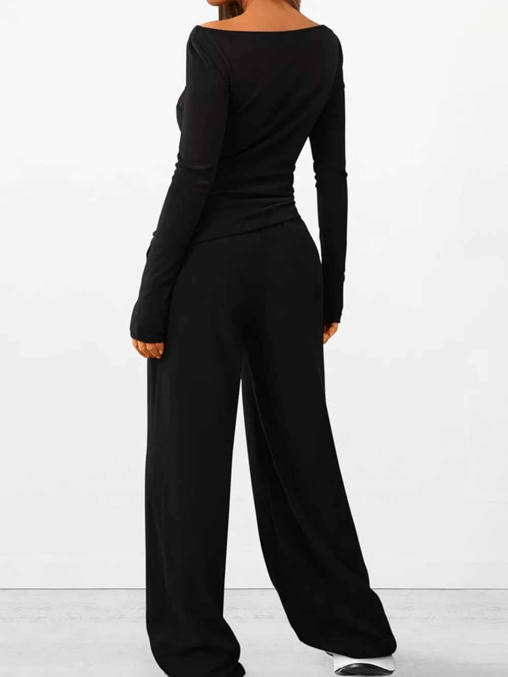 Long Sleeve Top and Wide Leg Pants Set, image 20