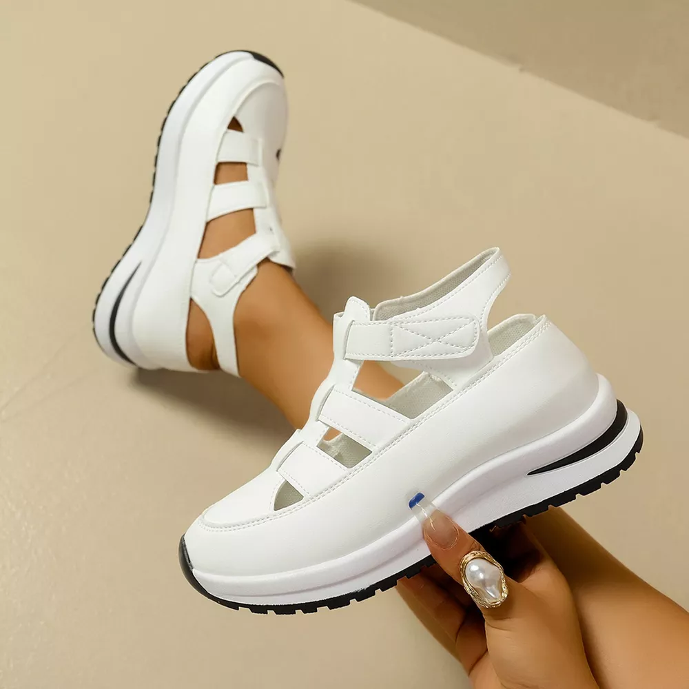 Cutout Round Toe Platform Sandals, image 7