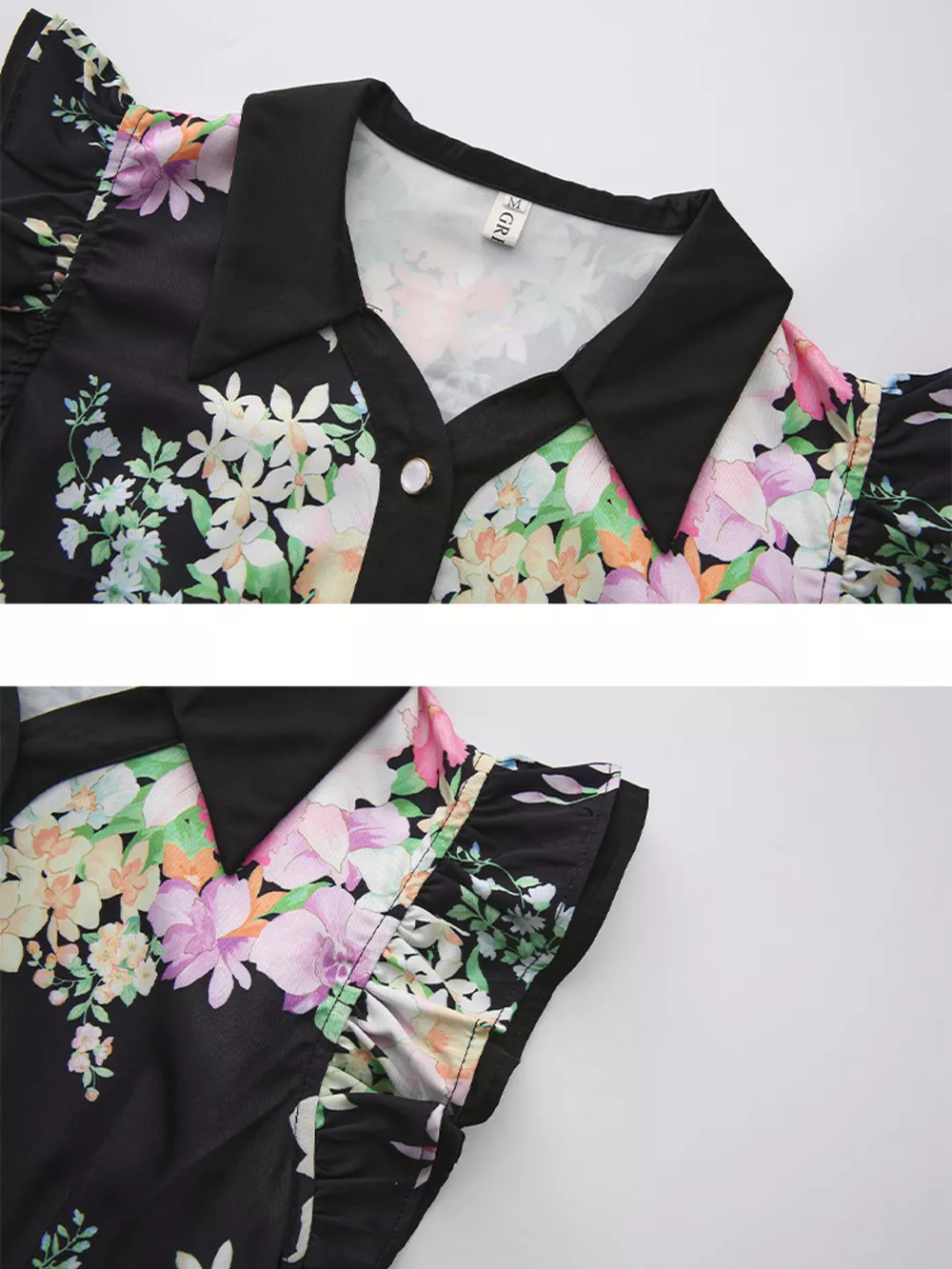Floral Print Ruffle Sleeve Midi Dress, image 12