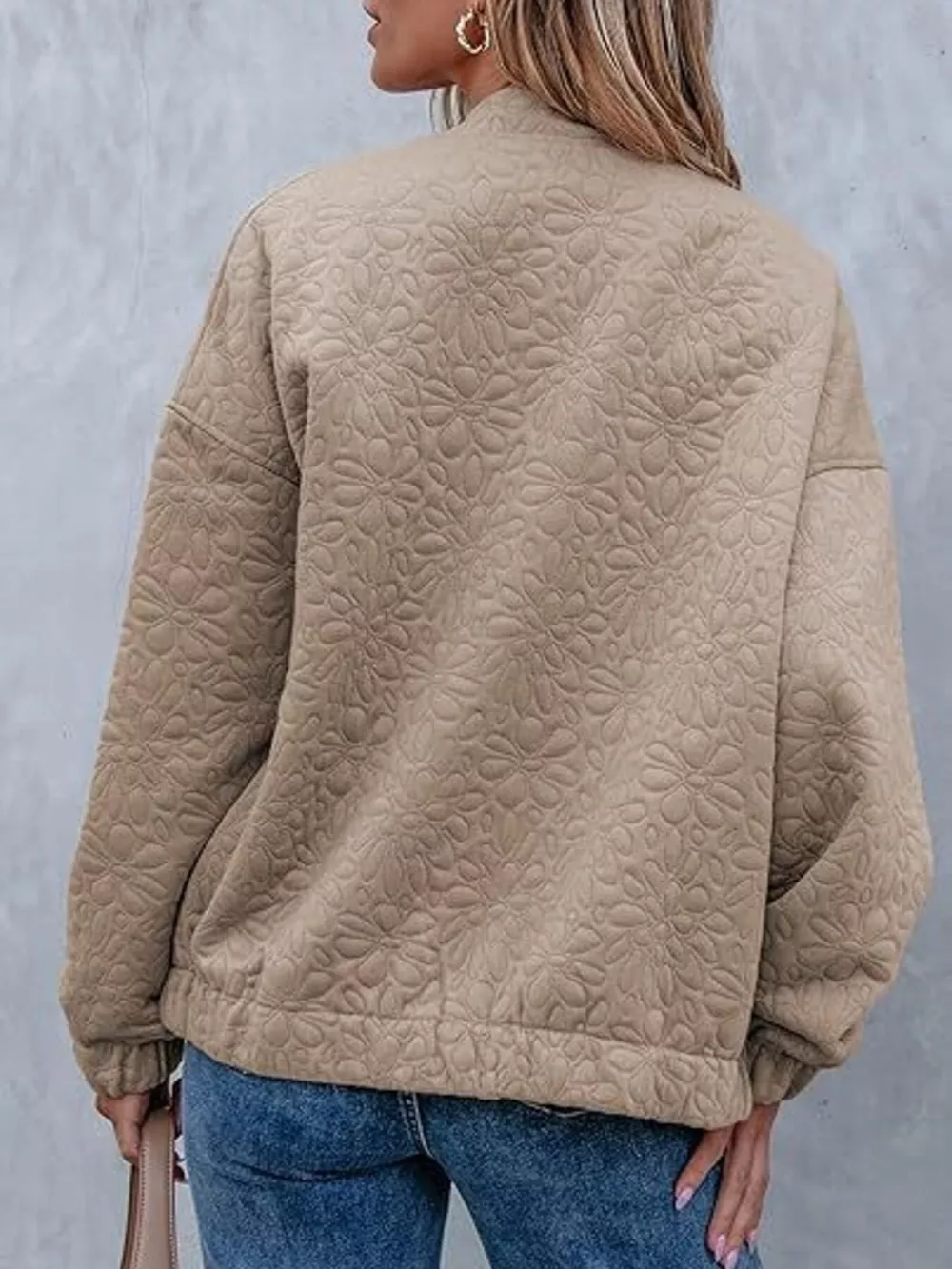 Floral Quilted Zip Up Jacket, image 10
