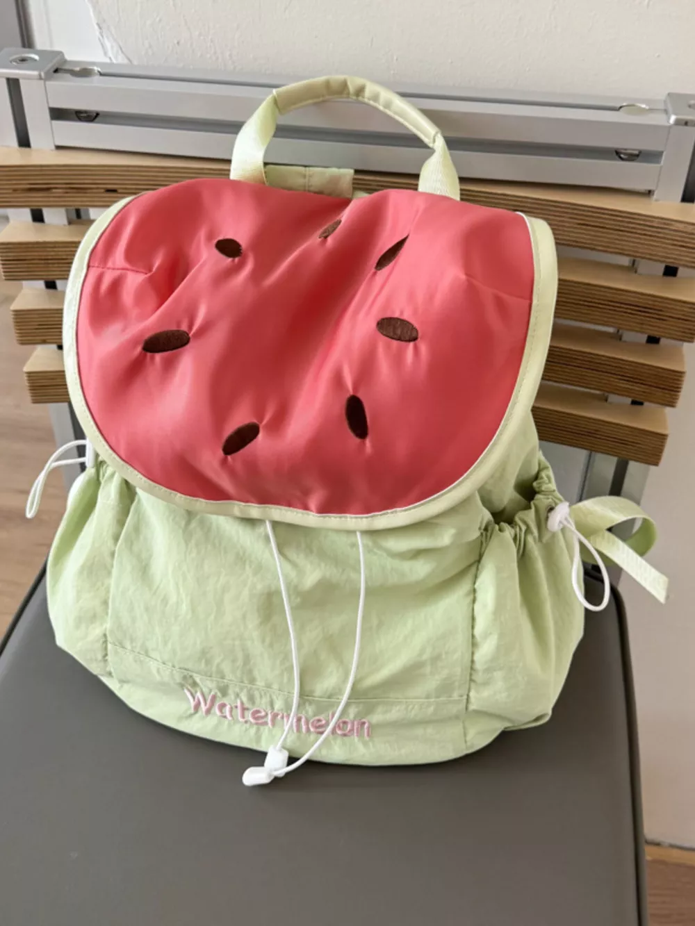 Watermelon Slice Drawstring Backpack Bag, image 2