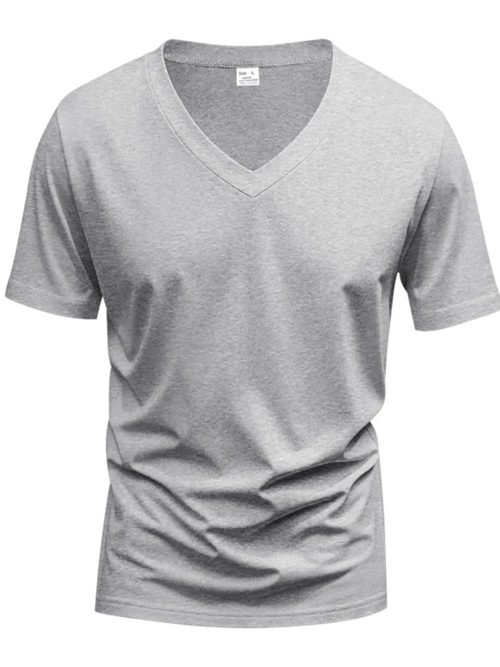 Men's Full Size V-Neck Short Sleeve T-Shirt Plus Size, image 5