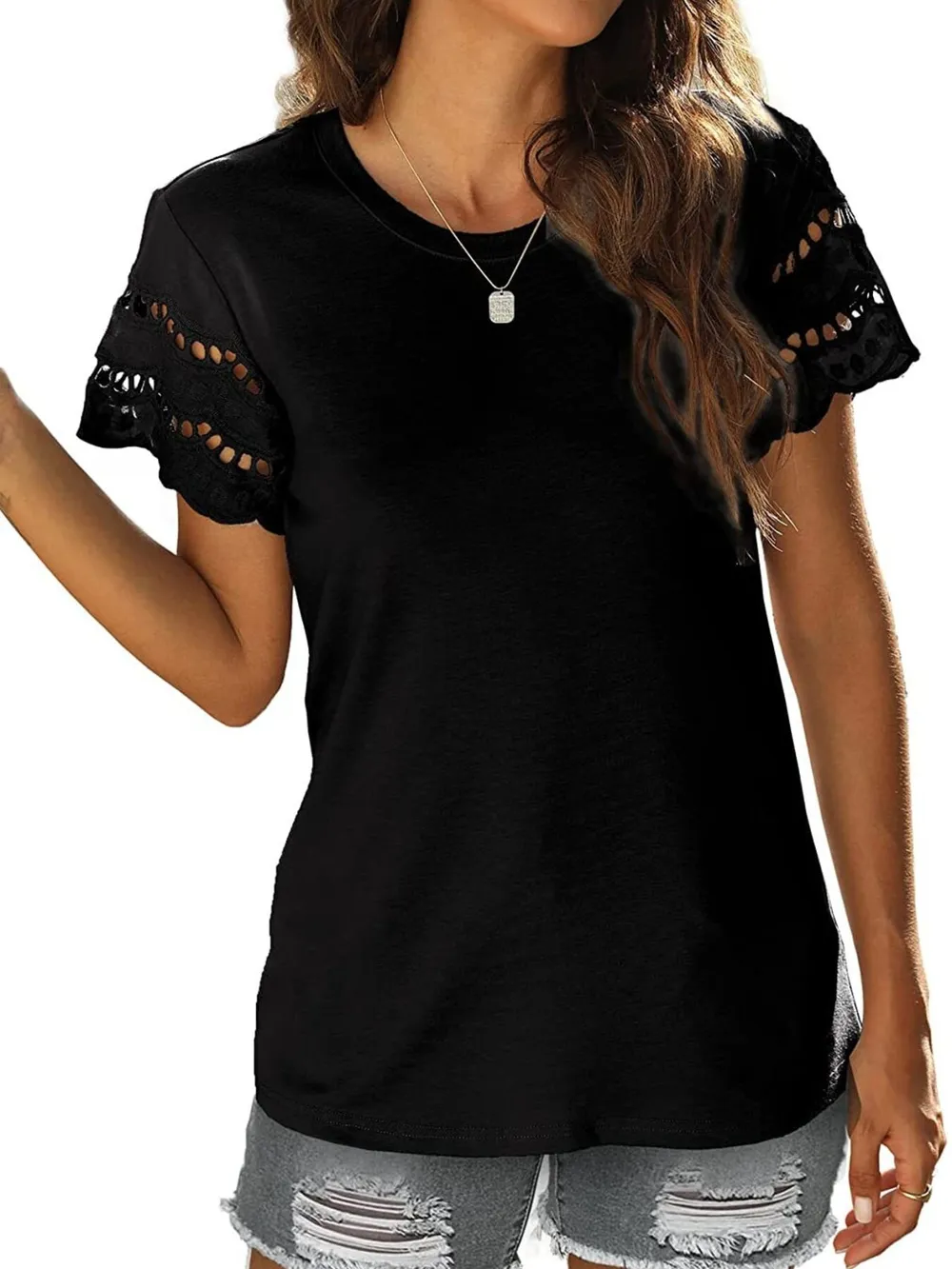 Round Neck Short Sleeve Casual T-Shirt, image 13