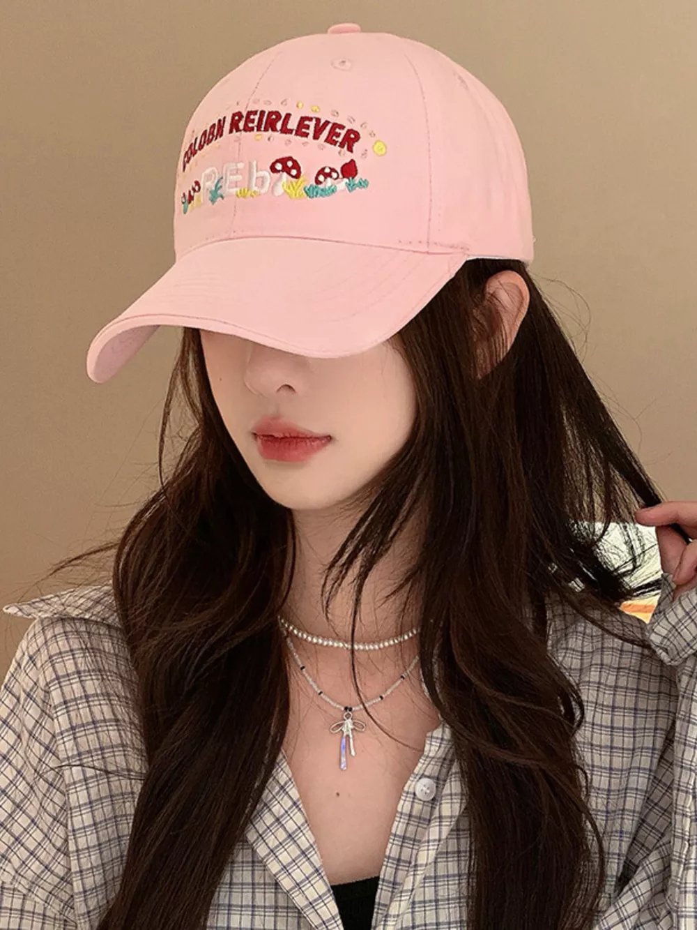 Embroidered Mushroom Baseball Cap, image 4