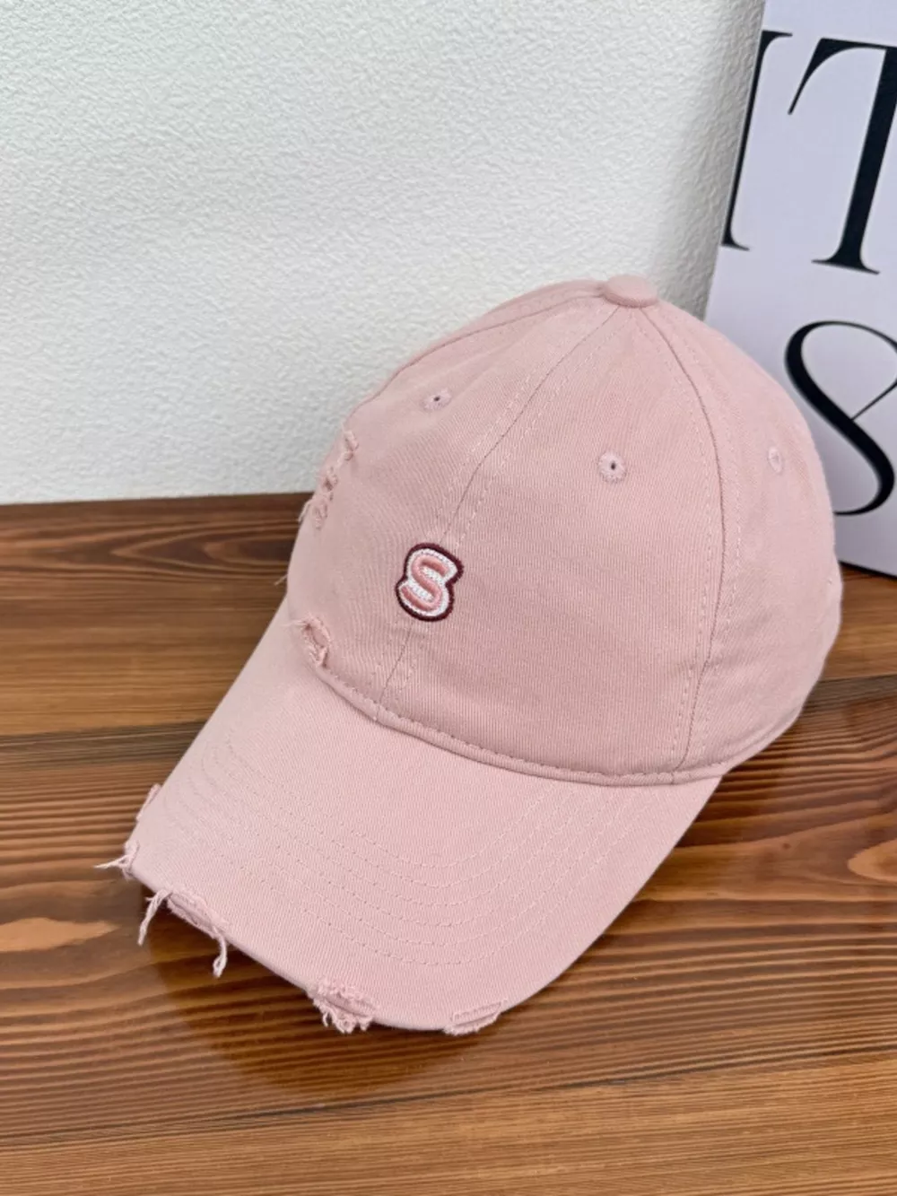 Distressed Embroidered Baseball Cap