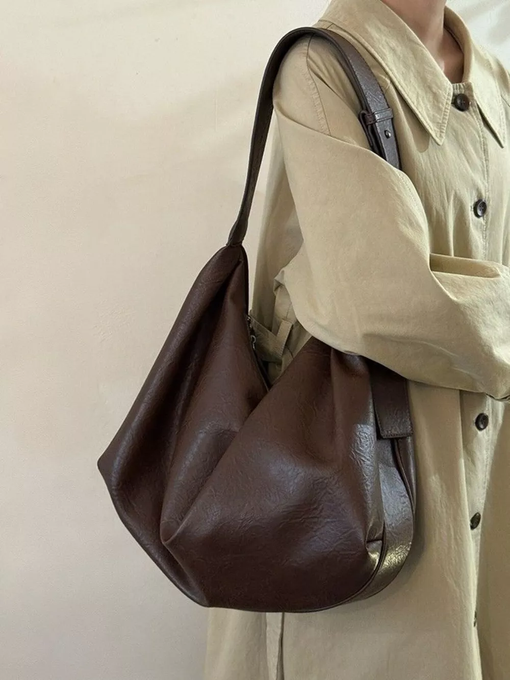 Large Capacity Faux Leather Tote Bag, image 11