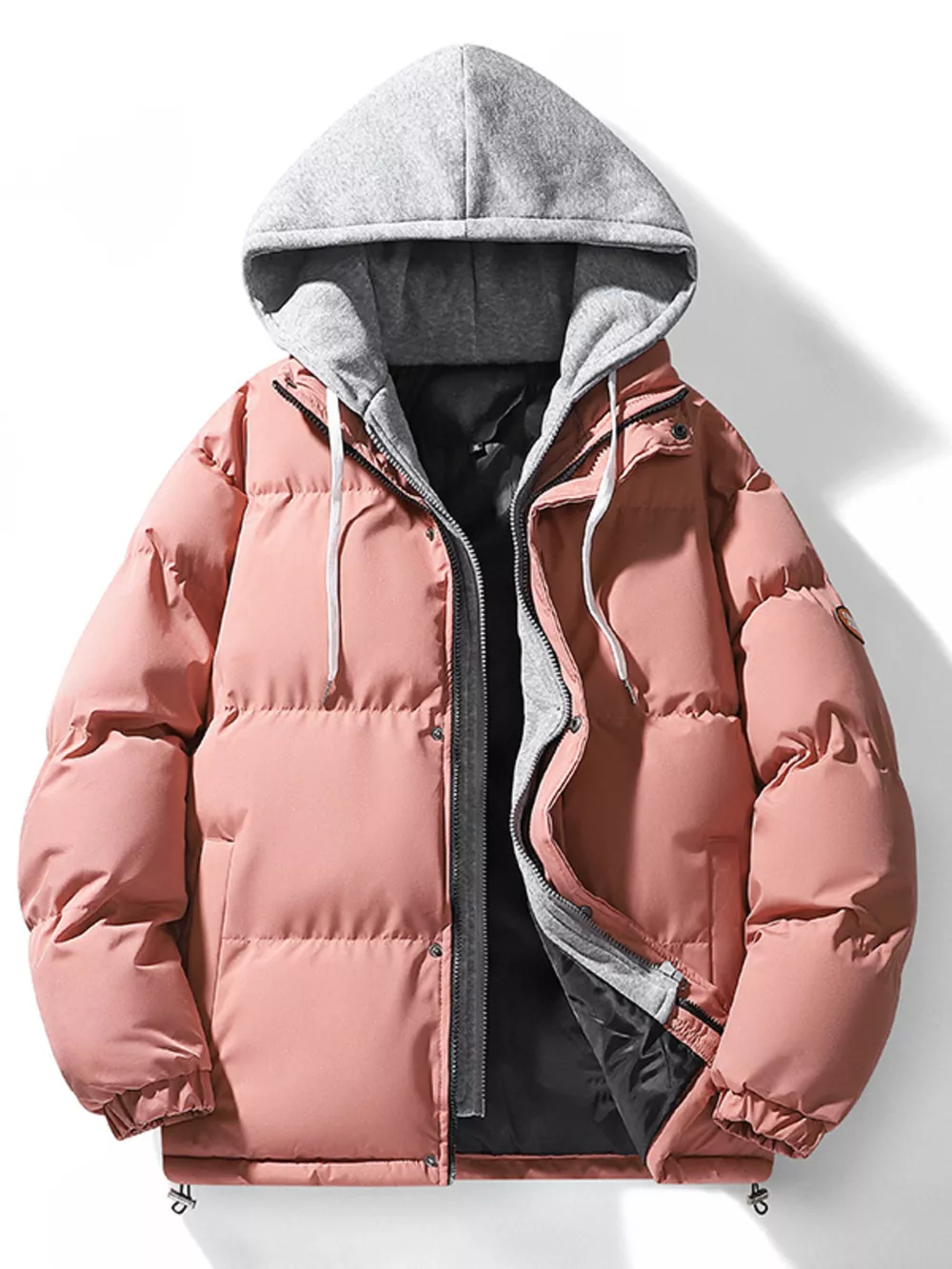 Men's Plus Size Hooded Padded Puffer Jacket, image 5