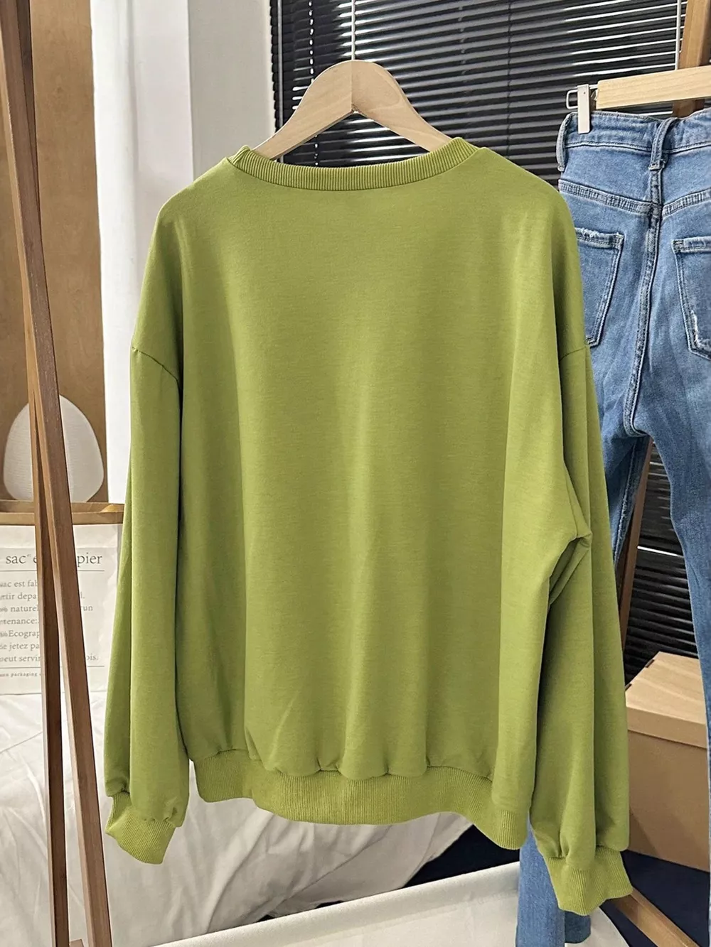 Boston Graphic Oversized Crewneck Sweatshirt, image 3